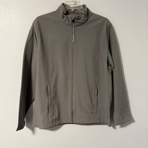 Team 365 Mens Leader‎ Gray Full Zip Jacket Lightweight Performance Golf L TT80